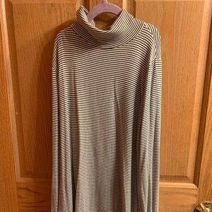 Striped Turtleneck Bodycon Mini Dress